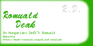 romuald deak business card